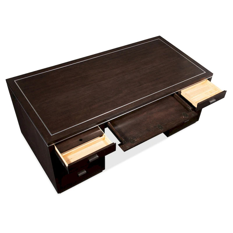 Bureau de style industriel moderne de 72 pouces de largeur