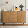 Bahut buffet moderne avec 2 portes, étagères de rangement et 3 tiroirs
