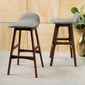 Tabourets de bar rembourrés style Mid-Century (lot de 2)