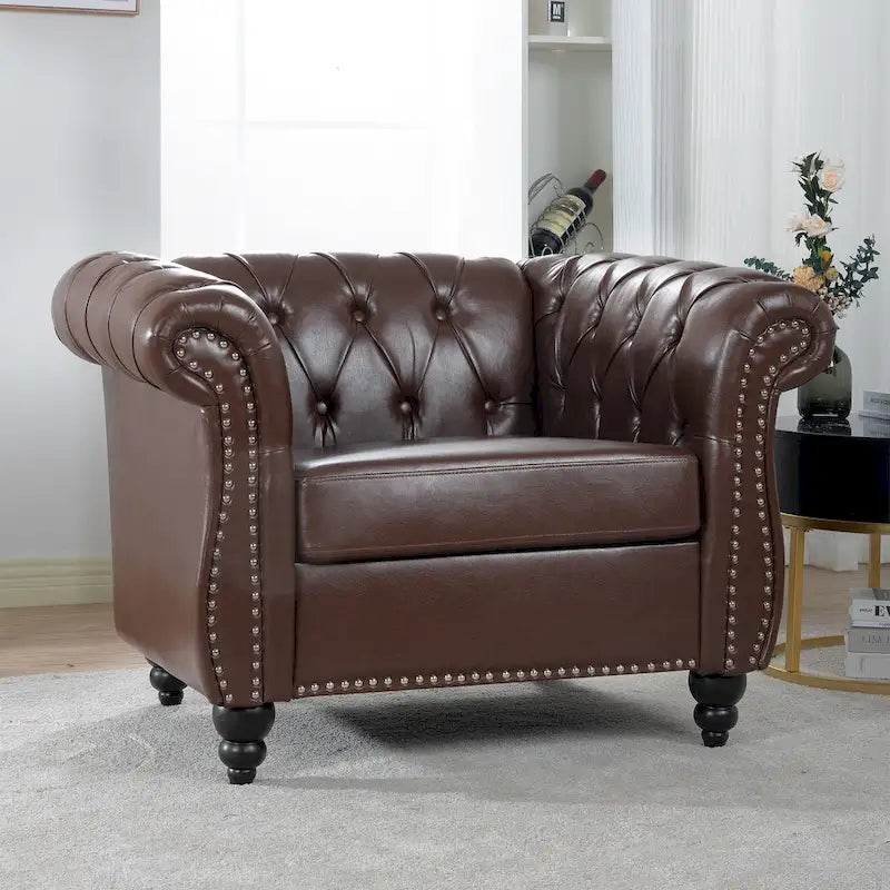 Classic Design Comfortable 1 Seater Sofa Accent Chair For Living Room