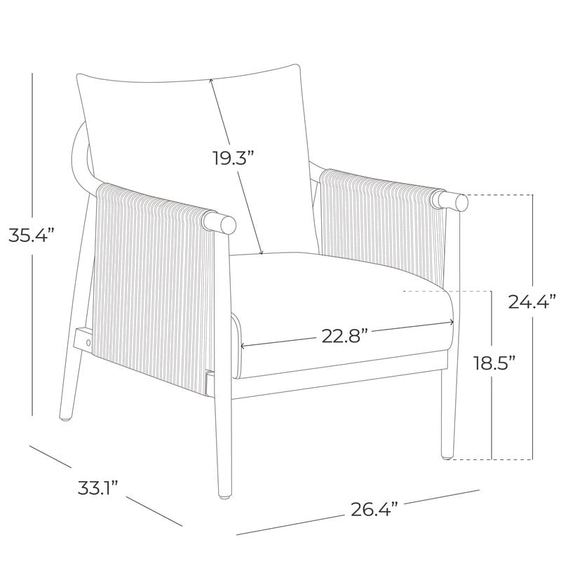 Fauteuil d'appoint avec accoudoirs en bois tressé