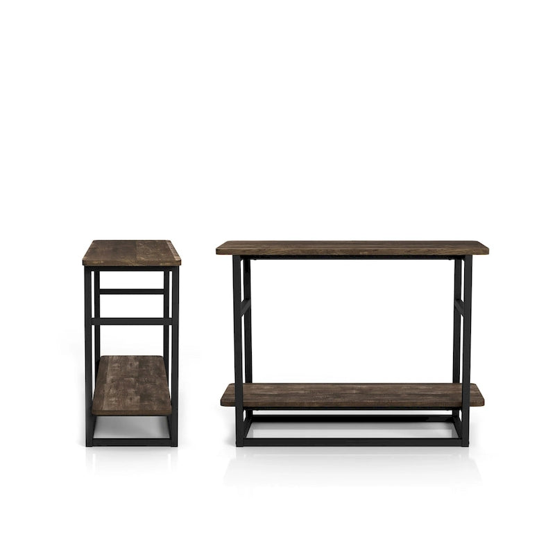 Table d'appoint de 32 pouces de long (avec étagère inférieure)