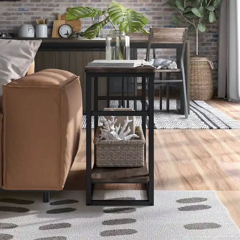 Table d'appoint de 32 pouces de long (avec étagère inférieure)