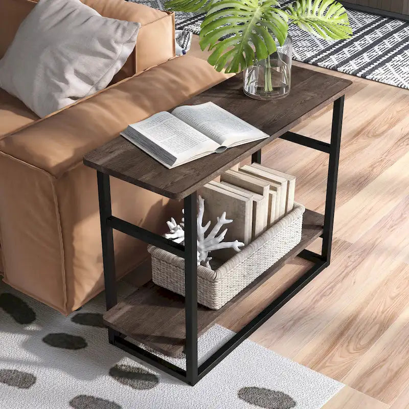 Table d'appoint de 32 pouces de long (avec étagère inférieure)