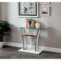 Table de canapé à deux niveaux en métal de style moderne de 48 pouces