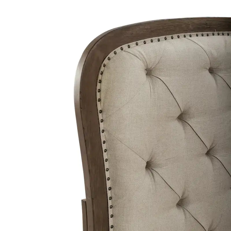 Lit King Shelter Farmhouse taupe poussiéreux
