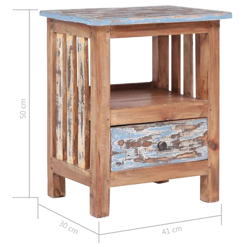 Table de chevet en bois massif acajou
