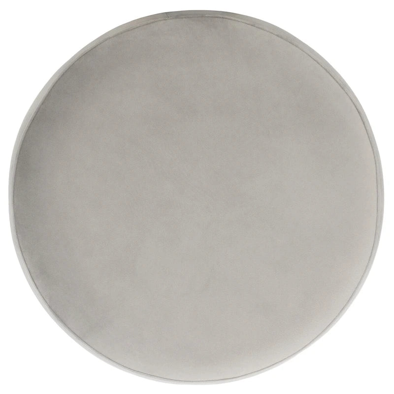 Pouf en velours avec base en laiton - Marine / Laiton