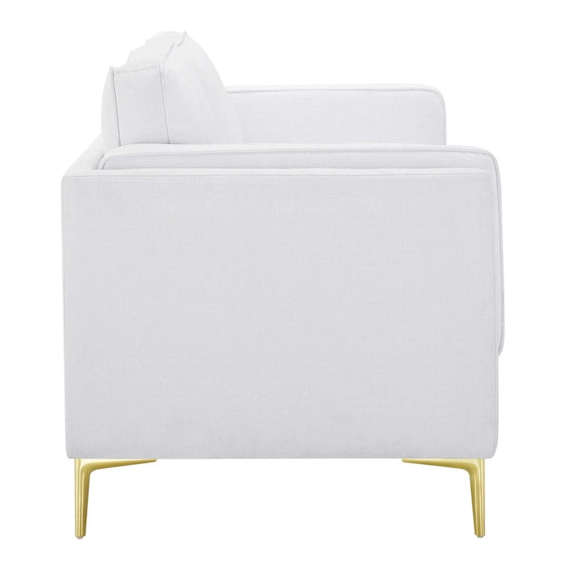 Canapé en tissu blanc